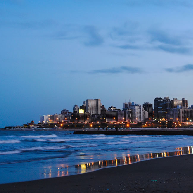 Vista de la costa de Villa Gesell